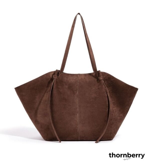Vintage Suede Brown Shoulder Bag – detail view 3