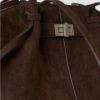 Vintage Suede Brown Shoulder Bag – detail view 6