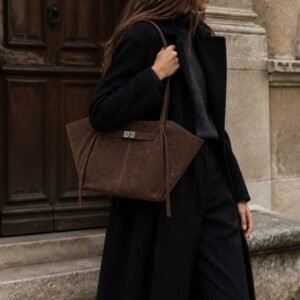 Vintage Suede Brown Shoulder Bag