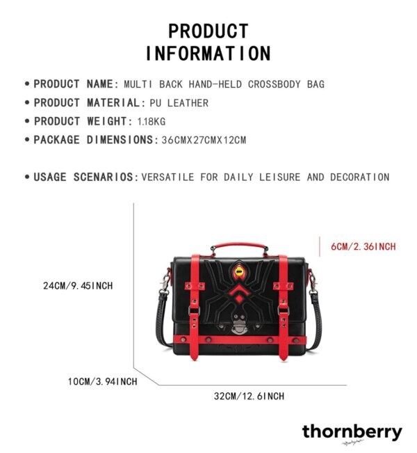 tb-bag-012-07 Gothic Contrast Ita Three-Way Bag