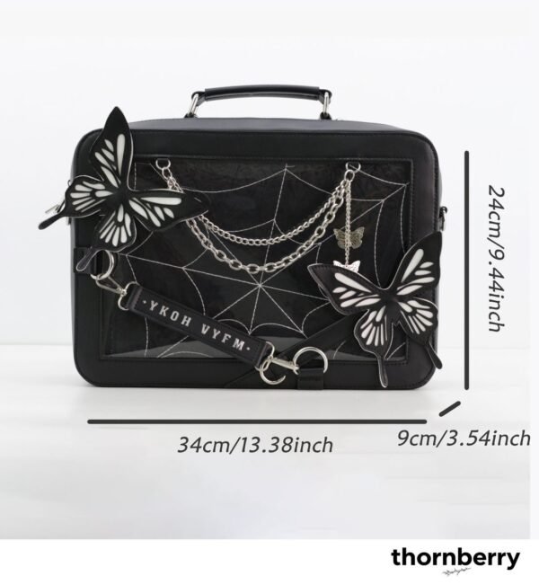 tb-bag-013-05 Labyrinth Butterfly Gothic Ita Tote Backpack