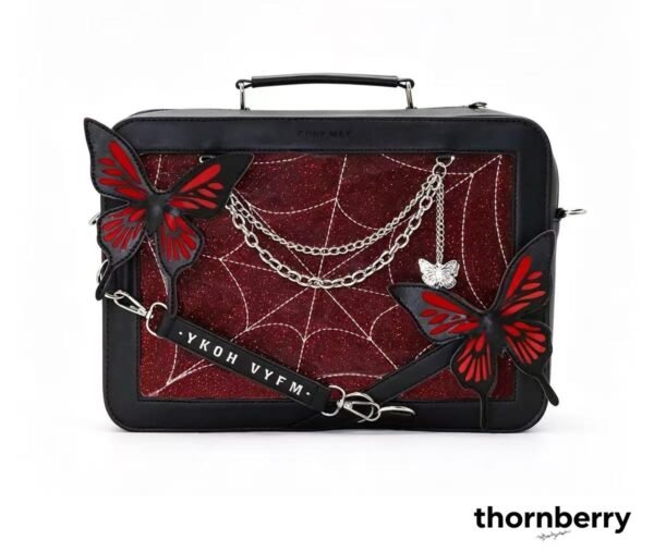 tb-bag-013-07 Labyrinth Butterfly Gothic Ita Tote Backpack