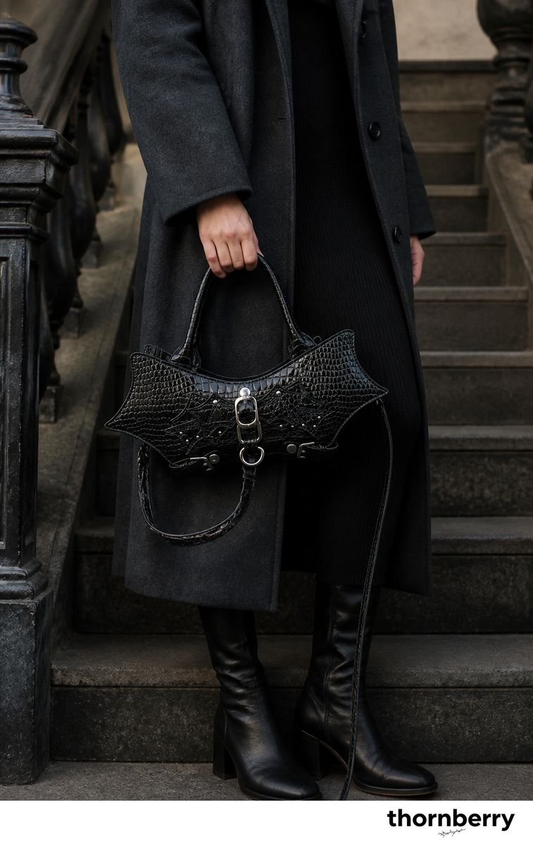 Gothic Y2K mini crossbody bag for hands-free everyday wear