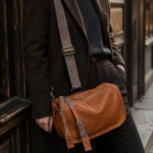 Bohemian Strap Crescent Bag