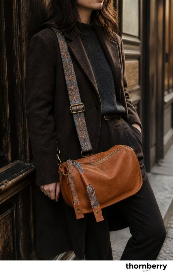 tb-bag-016-01 Bohemian Strap Crescent Bag